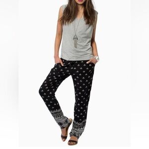 MINKPINK Black and White Soft Trousers